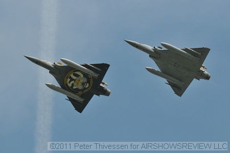 French Mirage 2000 with Tiger Logo underside of the wing